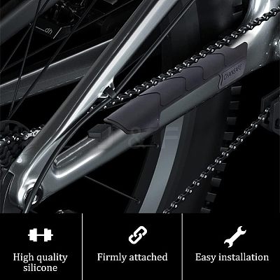 Silicone Bicycle Down Tube Frame Protectors AJEW-WH0317-17-1