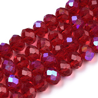Electroplate Glass Beads Strands EGLA-A034-T1mm-L20-1