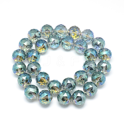 Electroplate Glass Bead Strands EGLA-S137-01-1