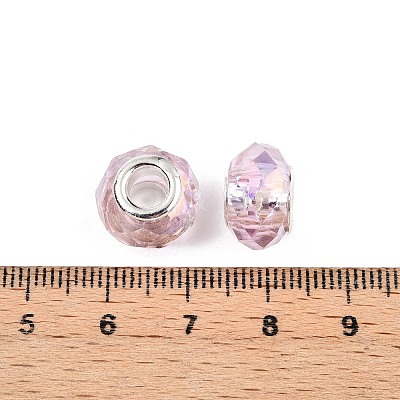 Transparent Glass European Beads GPDL-N004-D14mm-A02-1