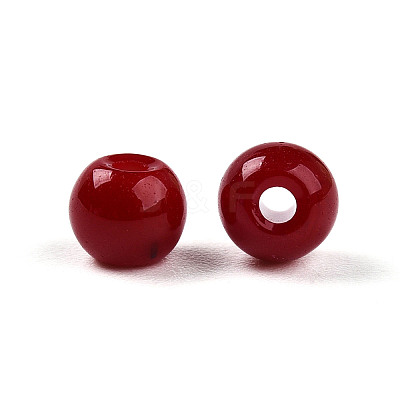 Opaque Solid Color Glass Beads GLAA-N007-4mm-A07-1