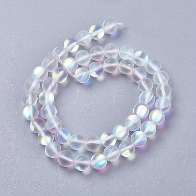 Synthetic Moonstone Beads Strands X-G-E468-G01-10mm-1