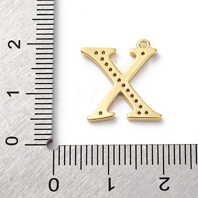Rack Plating Brass Micro Pave Cubic Zirconia Pendant KK-H449-76G-20-1