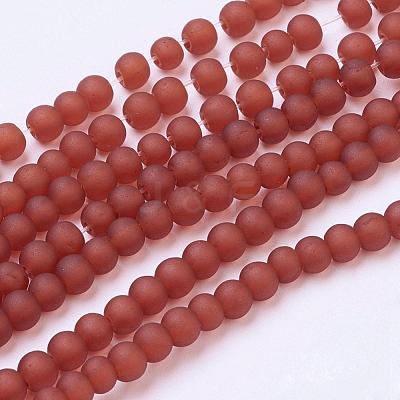 Baking Paint Transparent Glass Bead Strands GLAA-S031-4mm-06-1