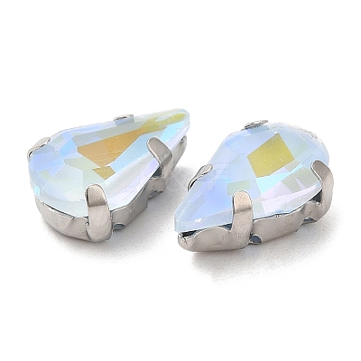 Mocha Fluorescent(MI) Teardrop Sew on Rhinestone GGLA-M006-01A-P04-1
