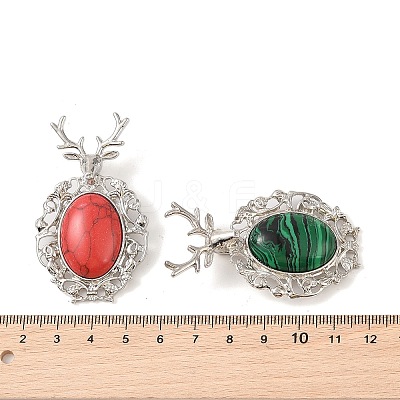 Synthetic Mixed Gemstone Pendants G-A226-02P-B-1