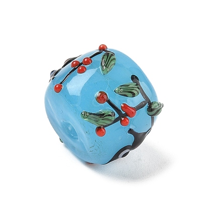 Handmade Lampwork Bumpy Beads LAMP-M025-01C-1
