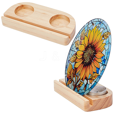 Wood Candle Holder DIY-WH0699-09C-1