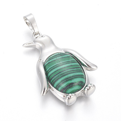 Synthetic Malachite Pendants G-L512-A20-1