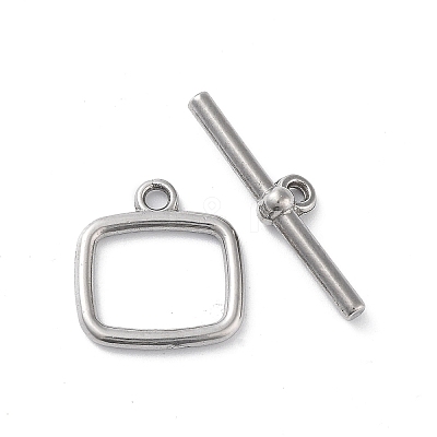 Non-Tarnish 304 Stainless Steel Toggle Clasps STAS-A092-07P-1