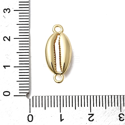 Brass Shell Shape Connector Charms KK-H529-11G-1
