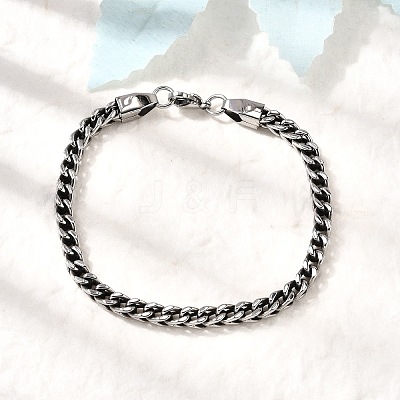 304 Stainless Steel Wheat Chain Bracelets for Men Women BJEW-B140-05P-1