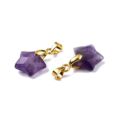 Natural Amethyst Charms G-N326-142-03-1