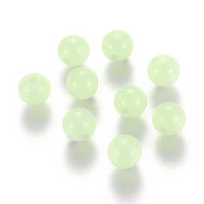 Luminous Acrylic Round Beads X-LACR-R002-8mm-01-1