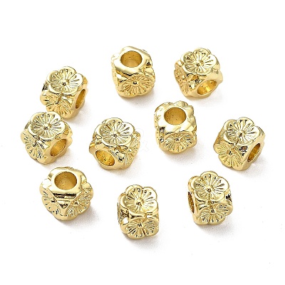 Rack Plating Alloy Beads PALLOY-D024-07A-G-1