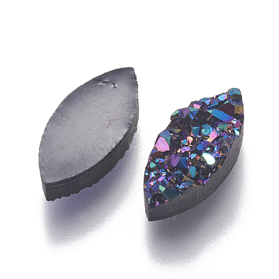 Imitation Druzy Gemstone Resin Beads RESI-L026-E04-1