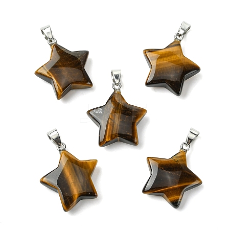 Natural Tiger Eye Pendants GG-K002-10S-1