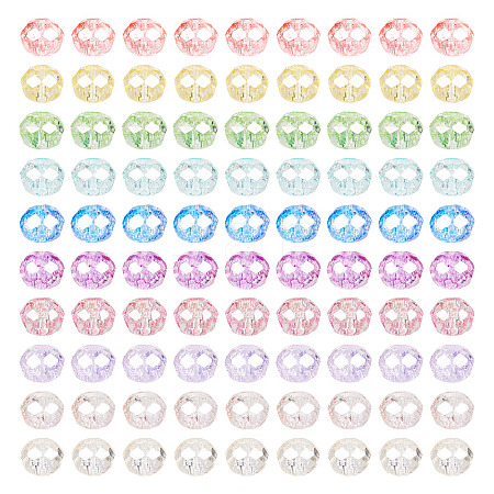 400Pcs 10 Colors Transparent Glass Beads Strands GLAA-TA0002-88-1
