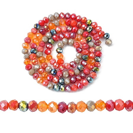 Electroplate Glass Beads Strands EGLA-yw0002-C03-1