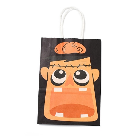 Halloween Theme Kraft Paper Gift Bags CARB-A006-01C-1