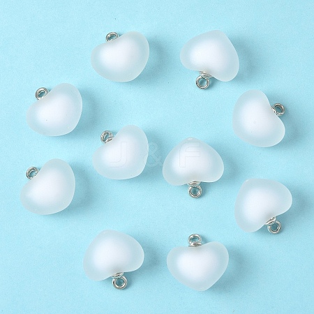 10Pcs Frosted Resin Pendants RESI-YW0004-45F-1