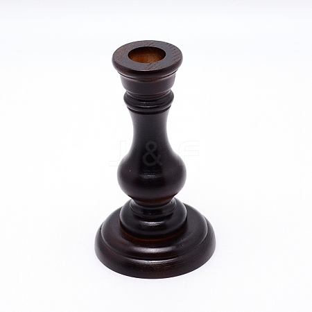 Pine Wood Candlestick Holder AJEW-WH0188-46A-1