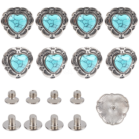 8 Bags Alloy Decorative Rivets BUTT-CP0001-21-1