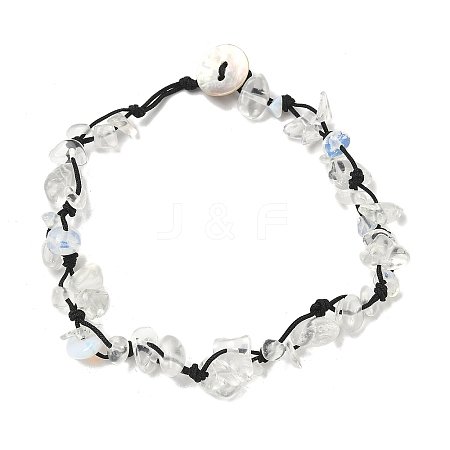 Chip Opalite Beaded Anklets AJEW-PH01371-13-1