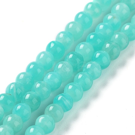 Natural Amazonite Round Bead Strands LS-G-N0081-4mm-17-01-1