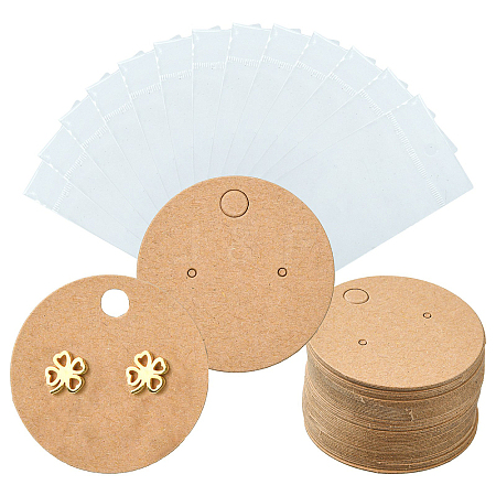 50Pcs Paper Jewelry Display Cards CDIS-CJ0001-07-1