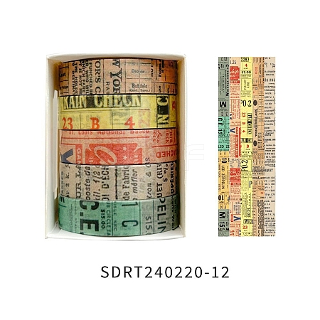 Washi Tape Cute Printed Patterns Decorative Tapes PW-WG093AB-12-1