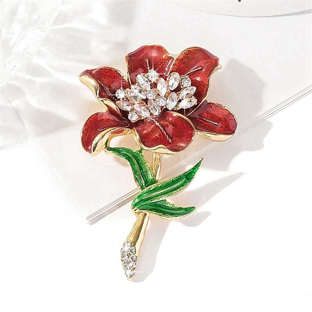 Lily Alloy Enamel Brooches PW-WGDBE4D-01-1