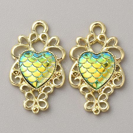Alloy Pendant Rhinestone Settings PALLOY-WH0105-08E-1