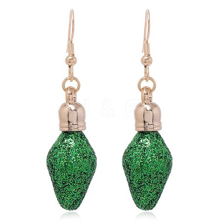 Christmas Theme Alloy Plastic Dangle Earrings FS-WG6FBD6-21-1