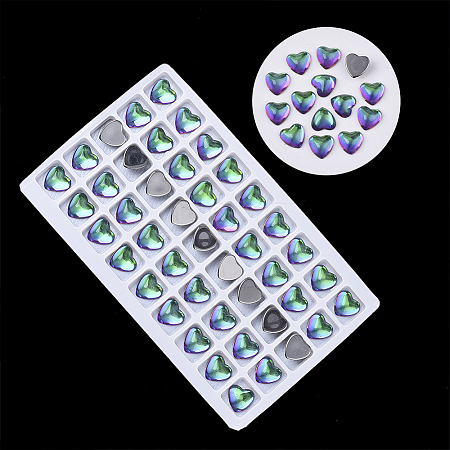 Transparent K9 Glass Cabochons GGLA-S050-10x10-001VO-1