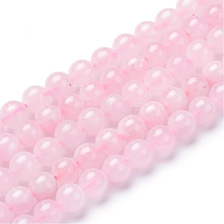 Natural Rose Quartz Beads Strands G-T055-10mm-13-1