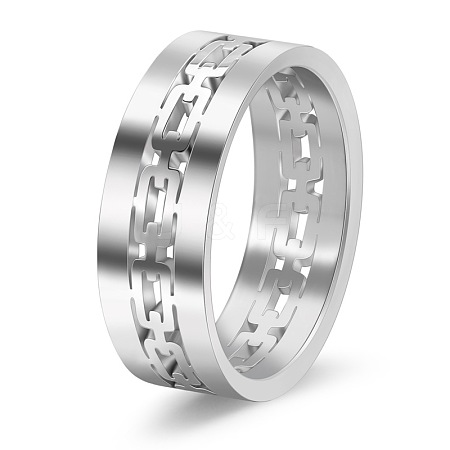 Stainless Steel Chunky Rings PW-WG58F06-03-1