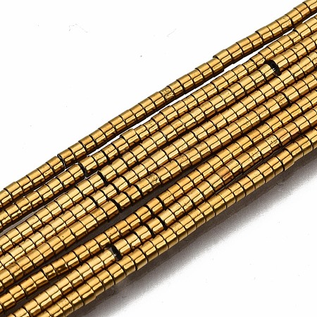 Electroplate Non-magnetic Synthetic Hematite Beads G-T114-57-G-1