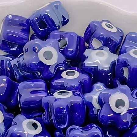 Handmade Porcelain Ceramic Beads LAMP-B021-05B-1-1