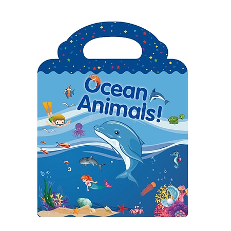 Plastic Reusable Stickers Book for Kids STIC-P013-10C-1