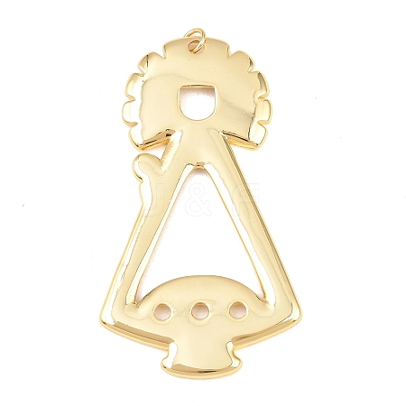 Brass Big Pendants KK-C162-056G-1