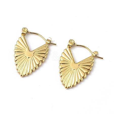 Ion Plating(IP) 304 Stainless Steel Teardrop Thick Hoop Earrings for Women EJEW-I284-16G-1