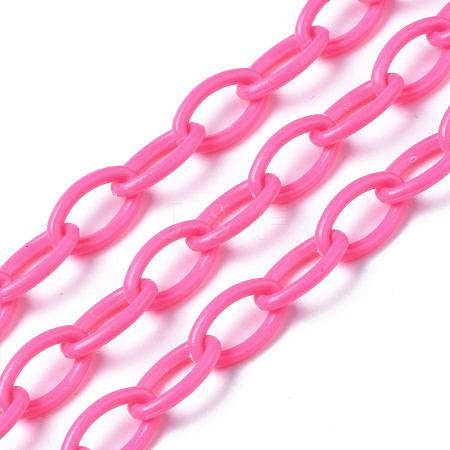 Handmade Opaque Acrylic Cable Chains KY-N014-001H-1