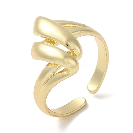 Brass Open Cuff Rings RJEW-Q778-49G-1