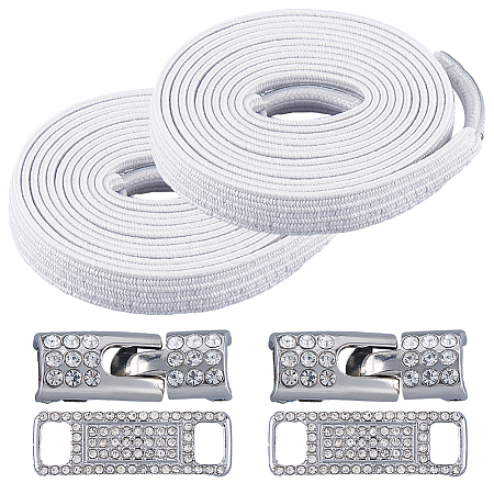 Alloy Rhinestone Shoelace Buckle DIY-GF00074-22-1