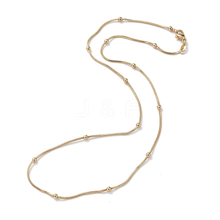 Brass Snake Chain Necklaces X-NJEW-I247-05G-1