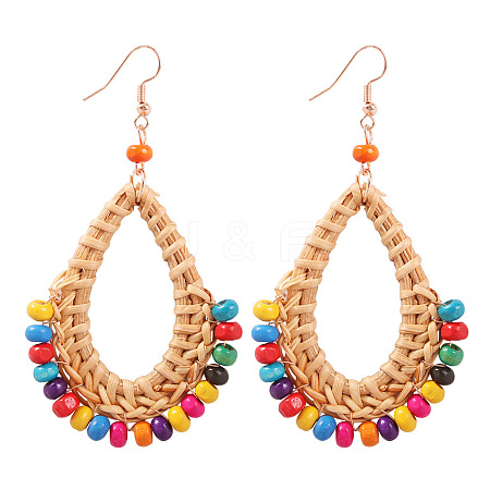 Bohemian Style Dangle Earrings EJEW-K074-A01-1