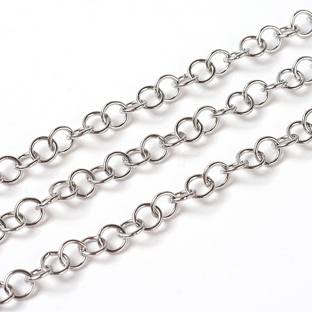 Tarnish Resistant 304 Stainless Steel Rolo Chains CHS-E016-02B-P-1