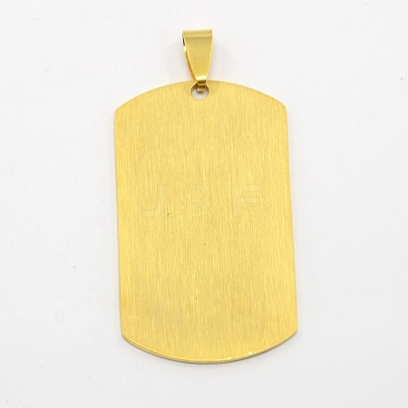 201 Stainless Steel Stamping Blank Tag Pendants STAS-O044-G122-1