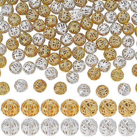 120Pcs 2 Styles Brass Beads KK-SC0007-96-1